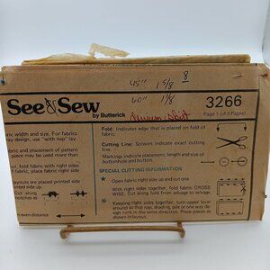 UNCUT Vintage Sewing PATTERN See and Sew 3266, Butterick Misses Denim Skirt